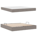 vidaXL Ágy tárolóval és matraccal Tópszínű 180 x 200 cm Poliészter
