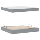 vidaXL Ágy tárolóval és matraccal matracmal Világosszürke 200 x 200 cm