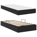 vidaXL Ágy tárolóval és matraccal matracmal Fekete 90 x 190 cm Bársony