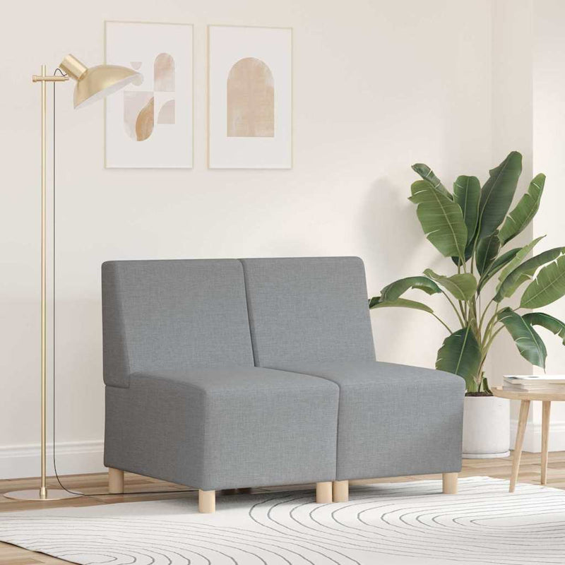 vidaXL Karfa Nélküli Modularis Kanapé Egység 2 pcs Világosszürke