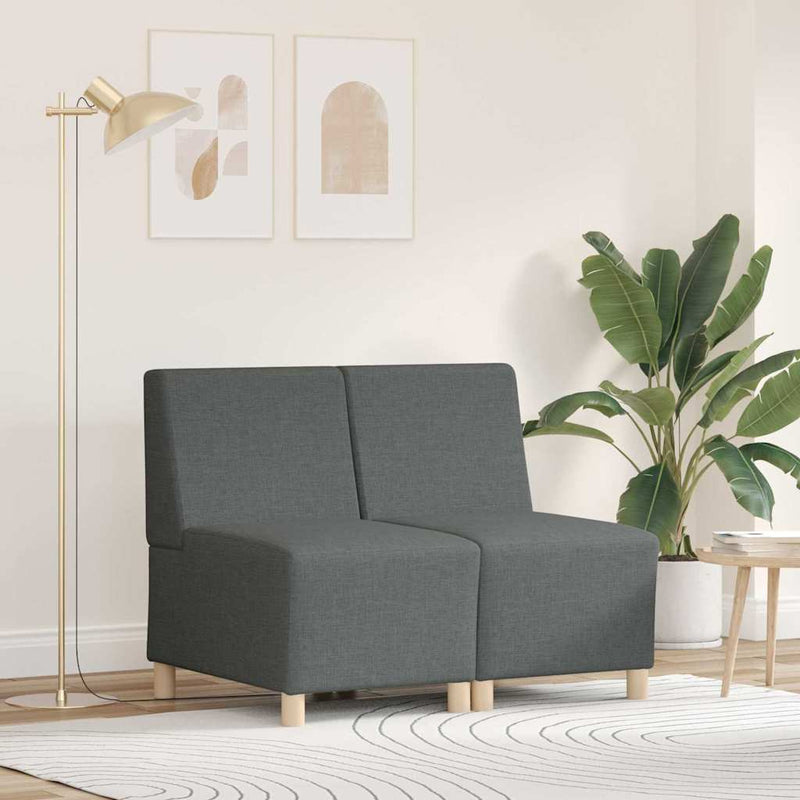 vidaXL Karfa Nélküli Modularis Kanapé Egység 2 pcs Sötétszürke