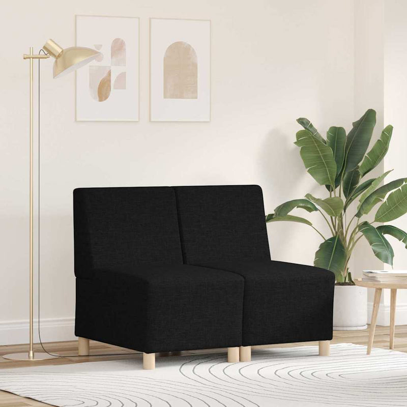 vidaXL Karfa Nélküli Modularis Kanapé Egység 2 pcs Fekete