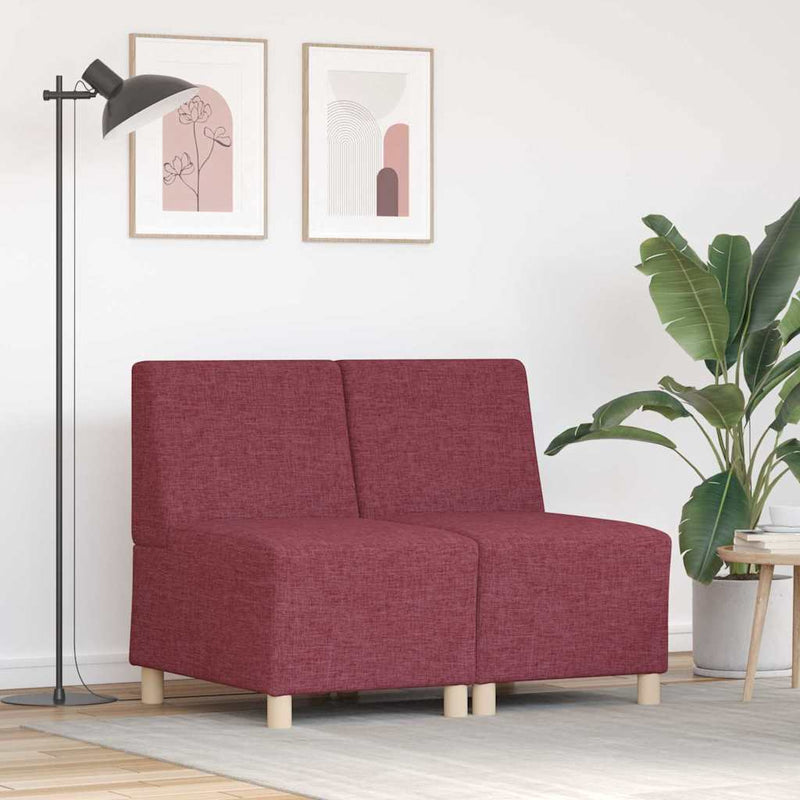 vidaXL Karfa Nélküli Modularis Kanapé Egység 2 pcs Piros