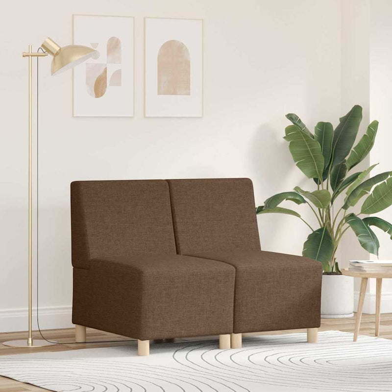 vidaXL Karfa Nélküli Modularis Kanapé Egység 2 pcs Barna