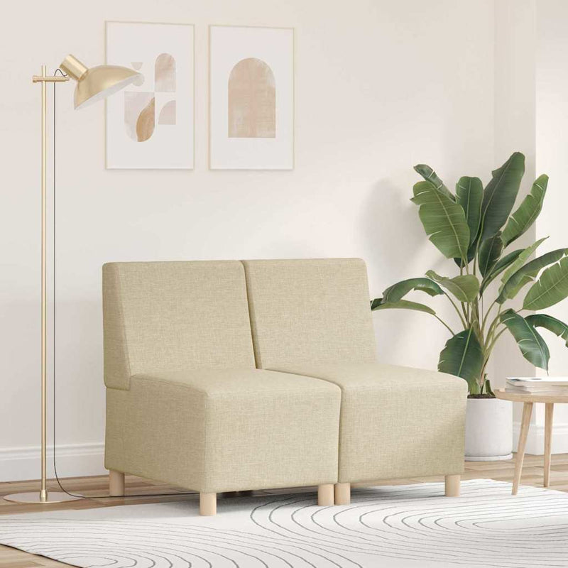 vidaXL Karfa Nélküli Modularis Kanapé Egység 2 pcs Krém