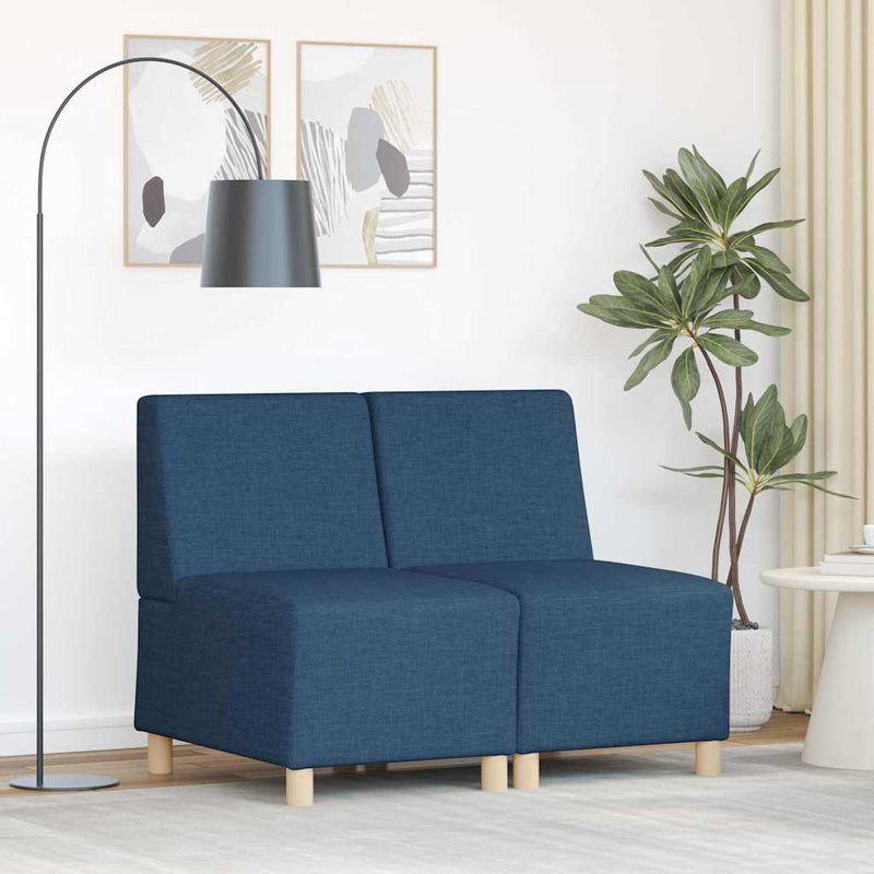 vidaXL Karfa Nélküli Modularis Kanapé Egység 2 pcs Kék 55 x 74 x 82 cm