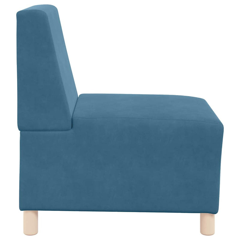 vidaXL Karfa Nélküli Modularis Kanapé Egység 2 pcs Kék 55 x 74 x 82 cm