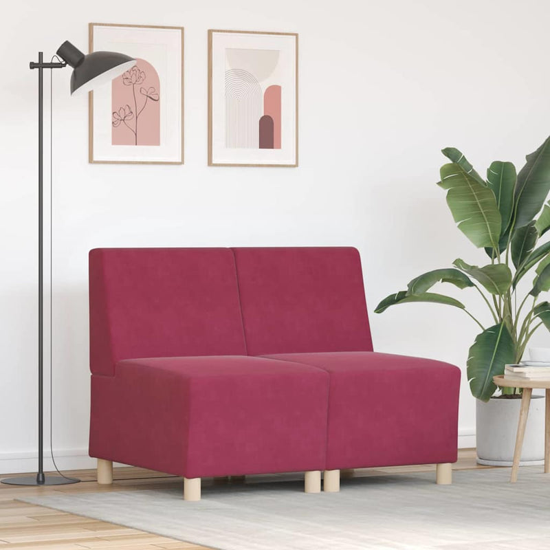 vidaXL Karfa Nélküli Modularis Kanapé Egység 2 pcs Bordó