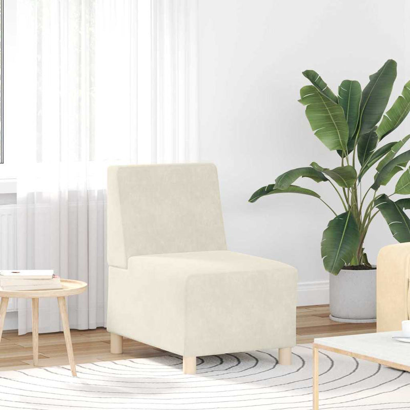 vidaXL Karfa Nélküli Modularis Kanapé Egység 2 pcs Krém