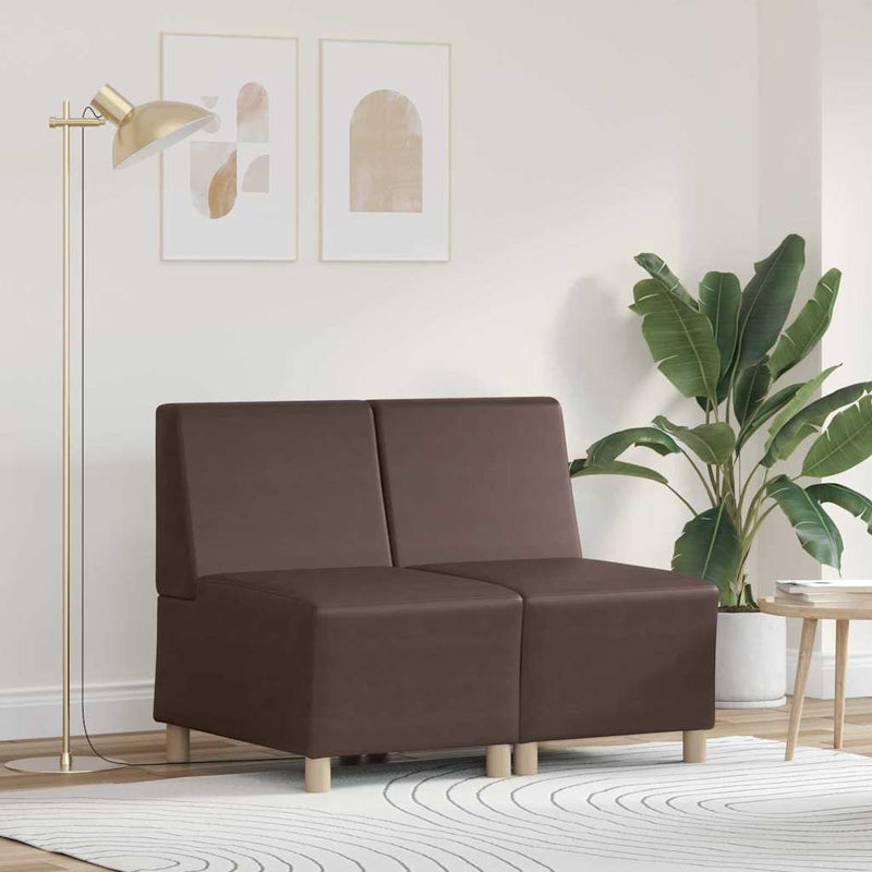vidaXL Karfa Nélküli Modularis Kanapé Egység 2 pcs Barna