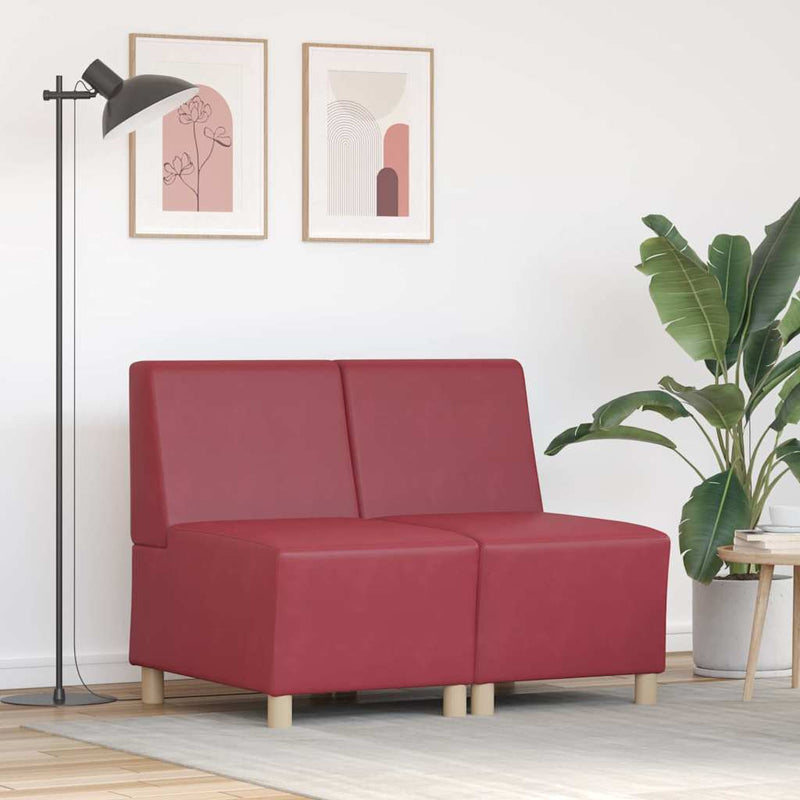 vidaXL Karfa Nélküli Modularis Kanapé Egység 2 pcs Bordó