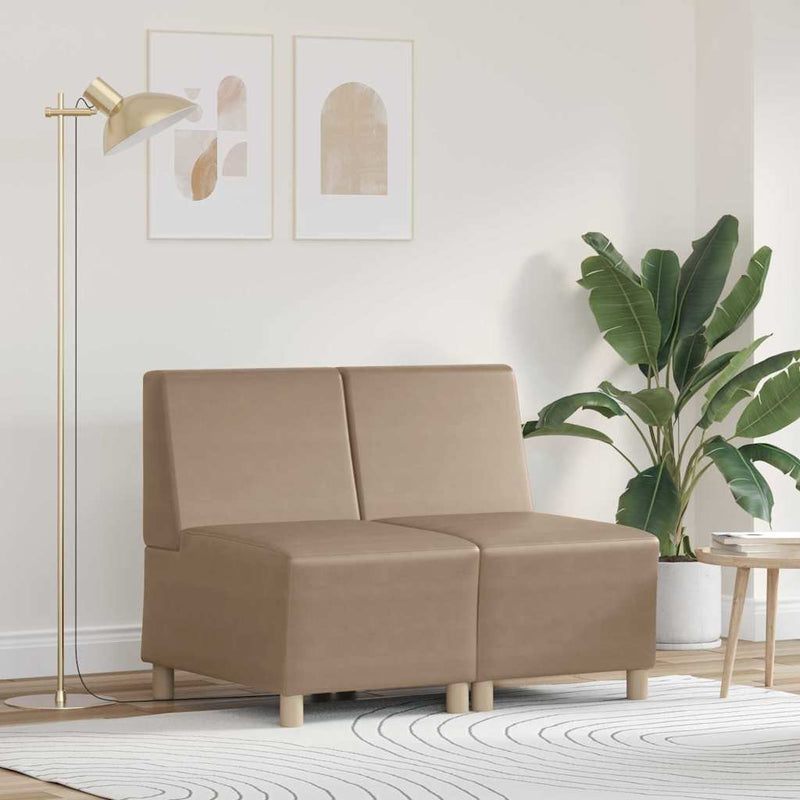 vidaXL Karfa Nélküli Modularis Kanapé Egység 2 pcs Cappuccino