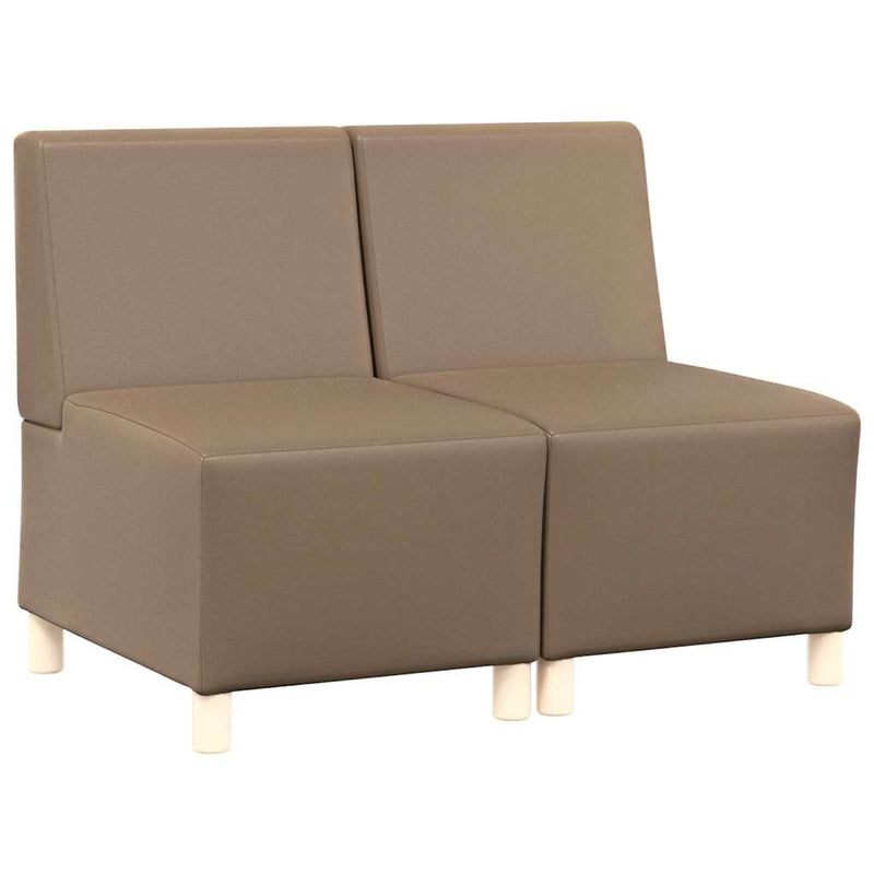 vidaXL Karfa Nélküli Modularis Kanapé Egység 2 pcs Cappuccino