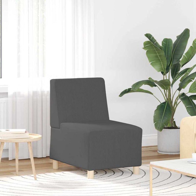 vidaXL Karfa Nélküli Modularis Kanapé Egység 2 pcs Sötétszürke