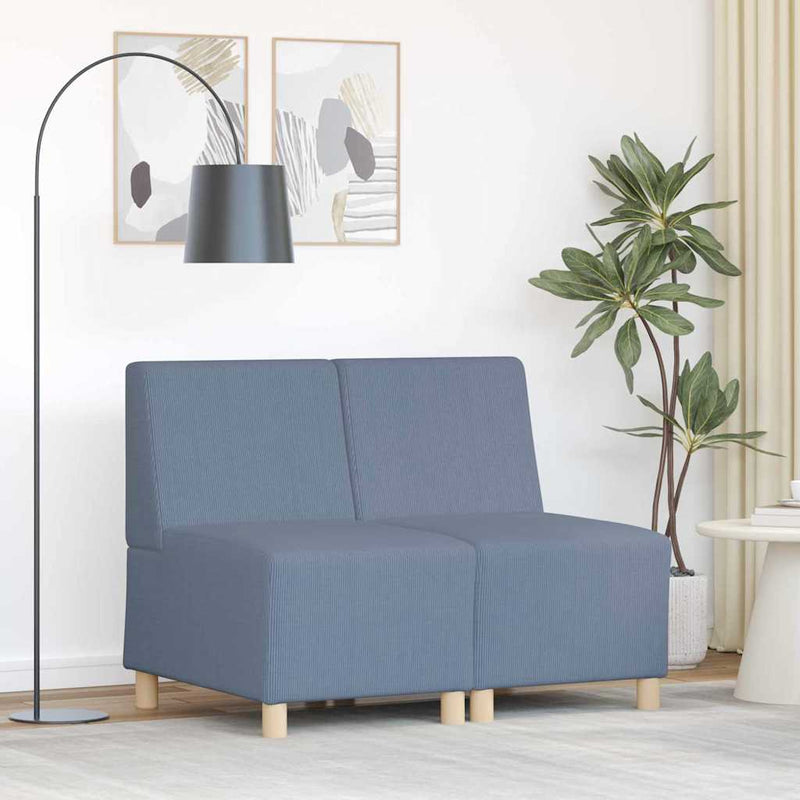vidaXL Karfa Nélküli Modularis Kanapé Egység 2 pcs Kék 55 x 74 x 82 cm