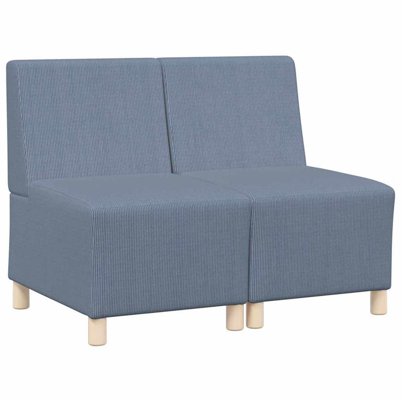 vidaXL Karfa Nélküli Modularis Kanapé Egység 2 pcs Kék 55 x 74 x 82 cm