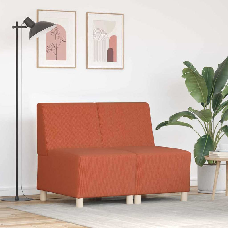 vidaXL Karfa Nélküli Modularis Kanapé Egység 2 pcs Narancssárga