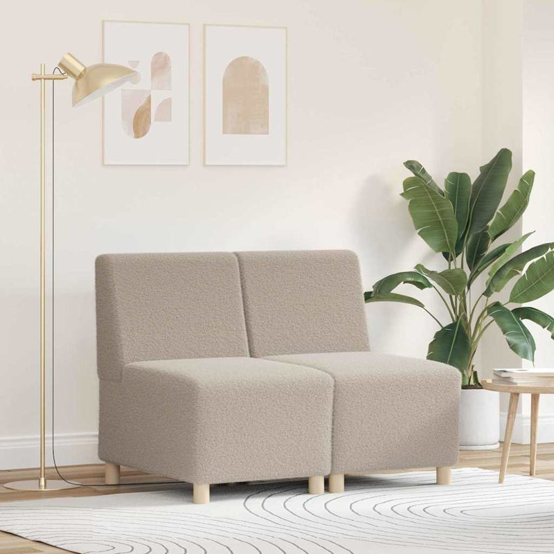 vidaXL Karfa Nélküli Modularis Kanapé Egység 2 pcs Világosszürke