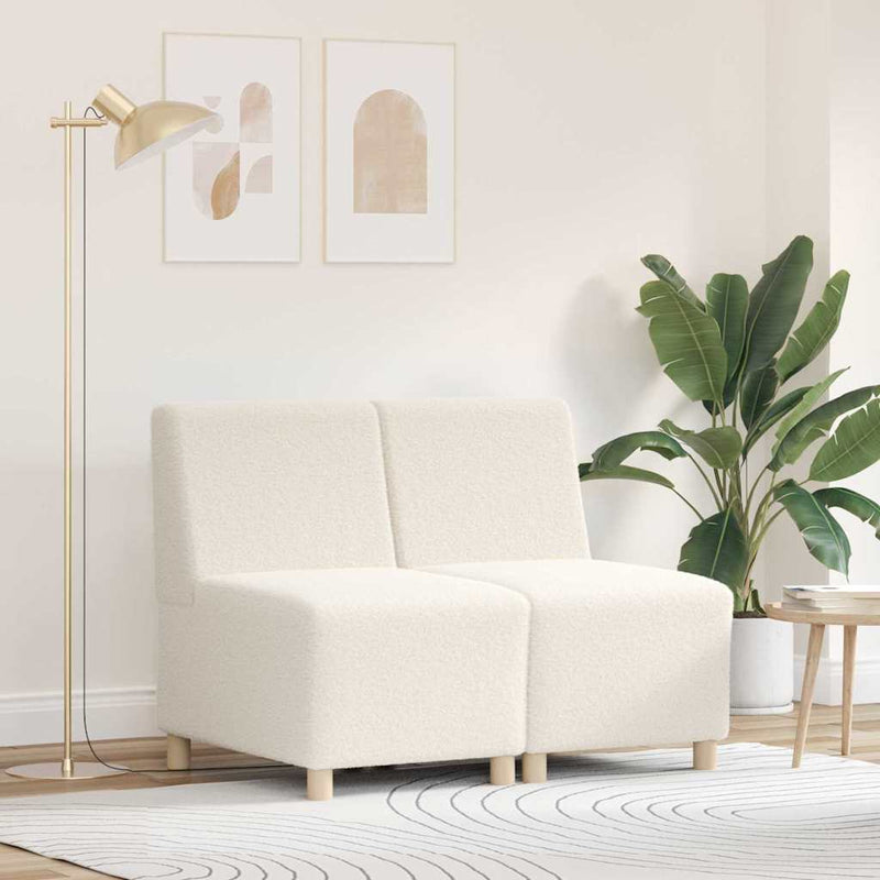 vidaXL Karfa Nélküli Modularis Kanapé Egység 2 pcs Krém