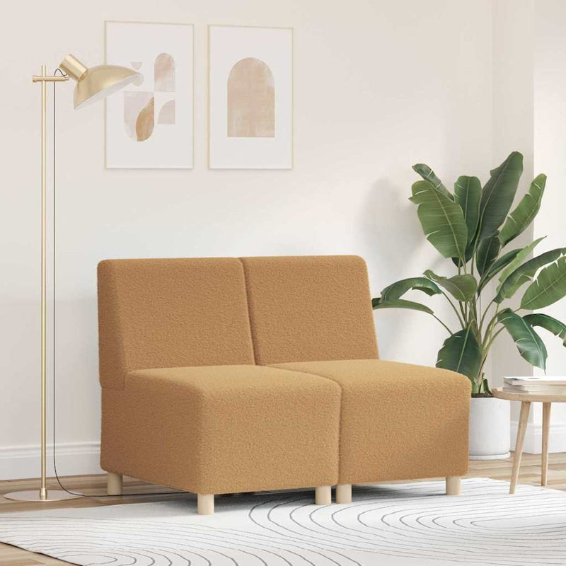 vidaXL Karfa Nélküli Modularis Kanapé Egység 2 pcs Bézs