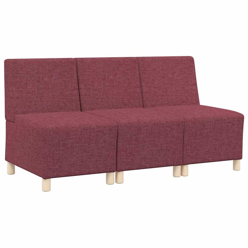 vidaXL Karfa Nélküli Modularis Kanapé Egység 3 pcs Bordó