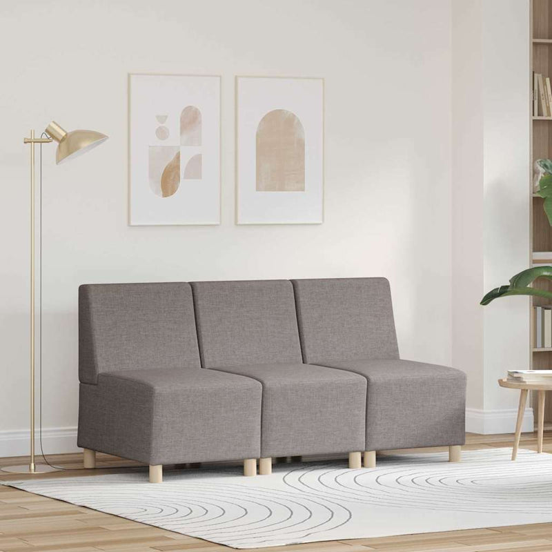 vidaXL Karfa Nélküli Modularis Kanapé Egység 3 pcs Tópszínű