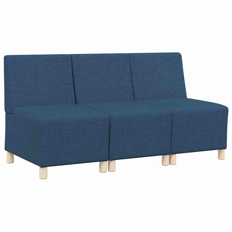 vidaXL Karfa Nélküli Modularis Kanapé Egység 3 pcs Kék 55 x 74 x 82 cm