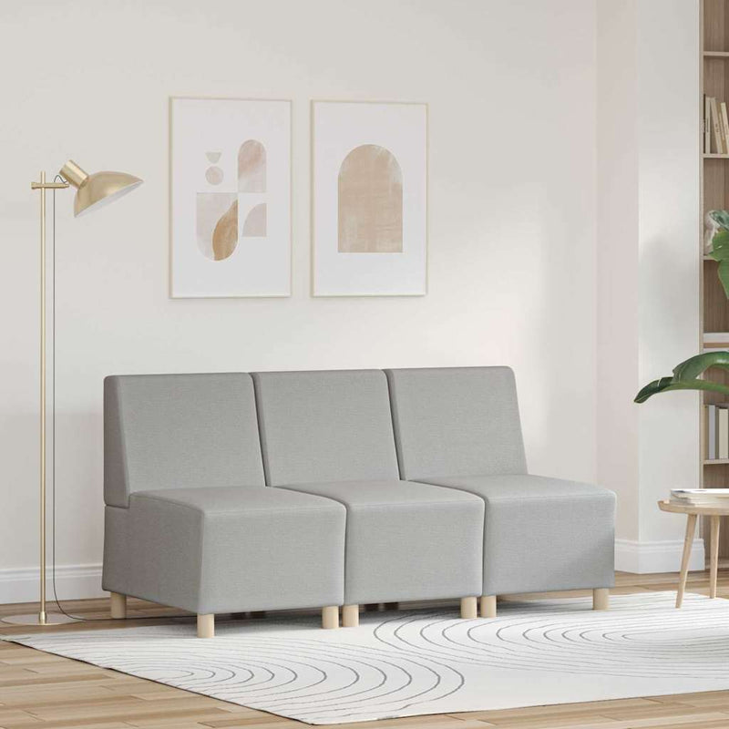 vidaXL Karfa Nélküli Modularis Kanapé Egység 3 pcs Felhőszürke