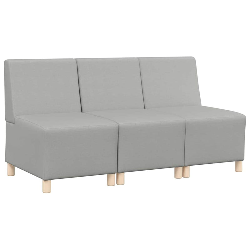 vidaXL Karfa Nélküli Modularis Kanapé Egység 3 pcs Felhőszürke