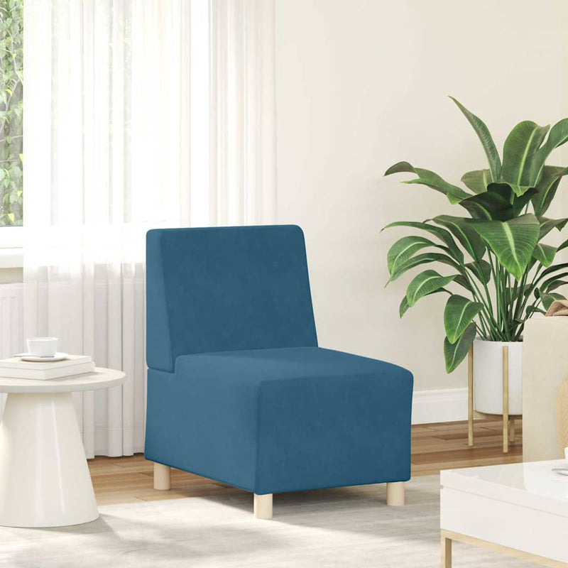 vidaXL Karfa Nélküli Modularis Kanapé Egység 3 pcs Kék 55 x 74 x 82 cm