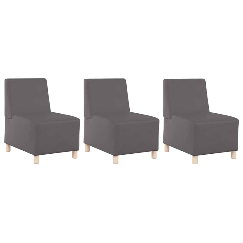 vidaXL Karfa Nélküli Modularis Kanapé Egység 3 pcs Szürke