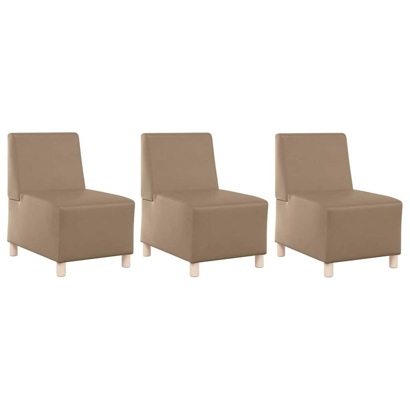 vidaXL Karfa Nélküli Modularis Kanapé Egység 3 pcs Cappuccino