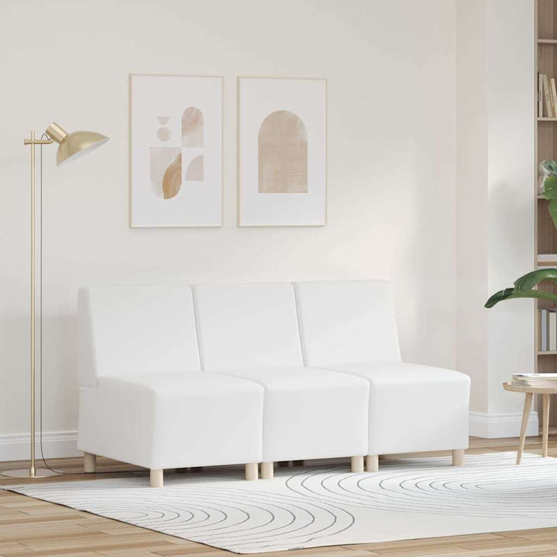 vidaXL Karfa Nélküli Modularis Kanapé Egység 3 pcs Fehér