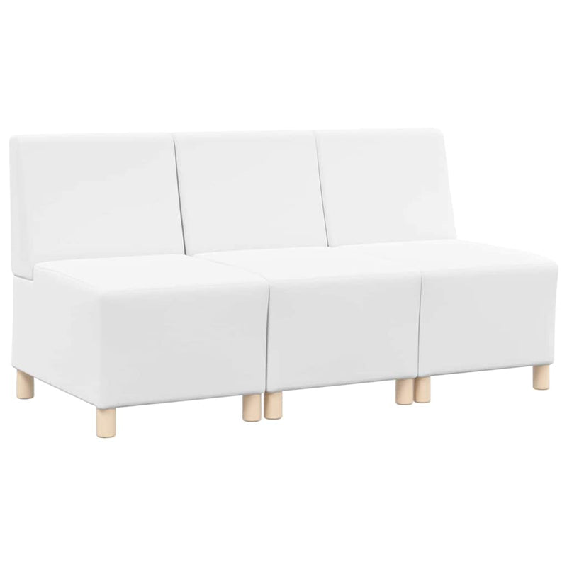 vidaXL Karfa Nélküli Modularis Kanapé Egység 3 pcs Fehér