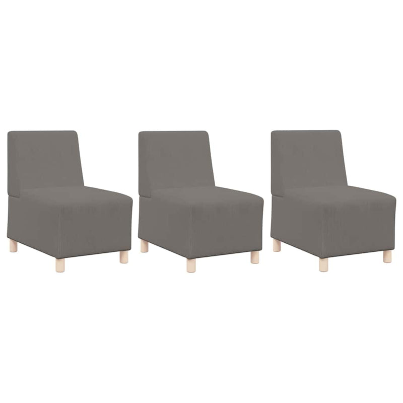 vidaXL Karfa Nélküli Modularis Kanapé Egység 3 pcs Világosszürke