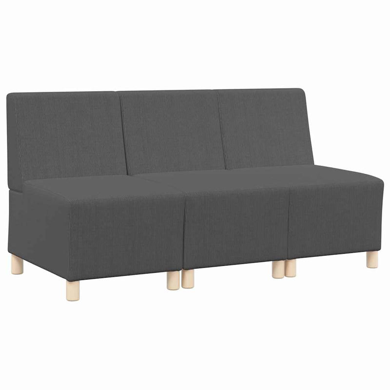 vidaXL Karfa Nélküli Modularis Kanapé Egység 3 pcs Sötétszürke