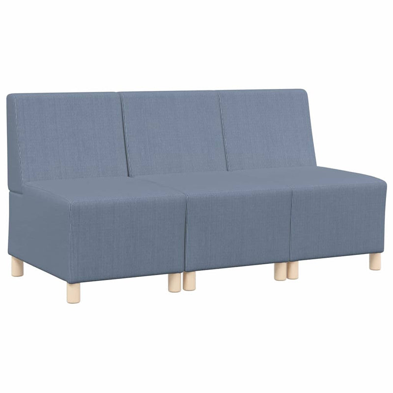 vidaXL Karfa Nélküli Modularis Kanapé Egység 3 pcs Kék 55 x 74 x 82 cm