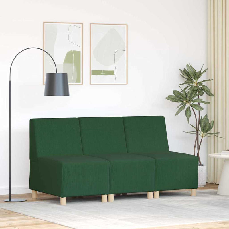 vidaXL Karfa Nélküli Modularis Kanapé Egység 3 pcs Dzsungel zöld