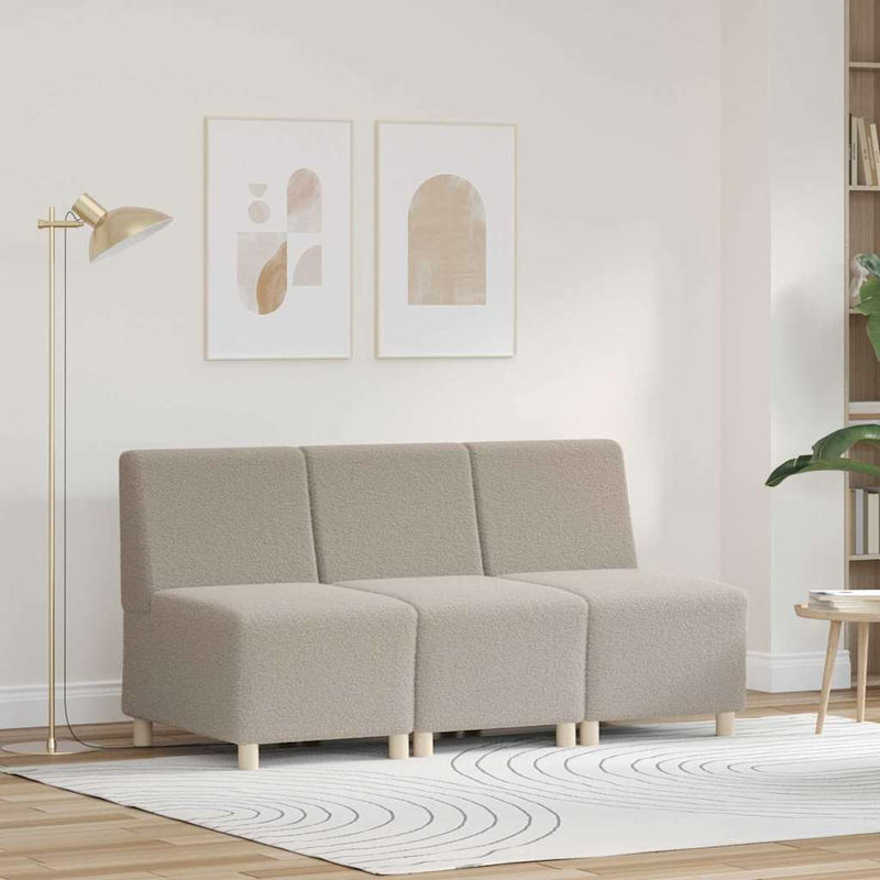 vidaXL Karfa Nélküli Modularis Kanapé Egység 3 pcs Világosszürke