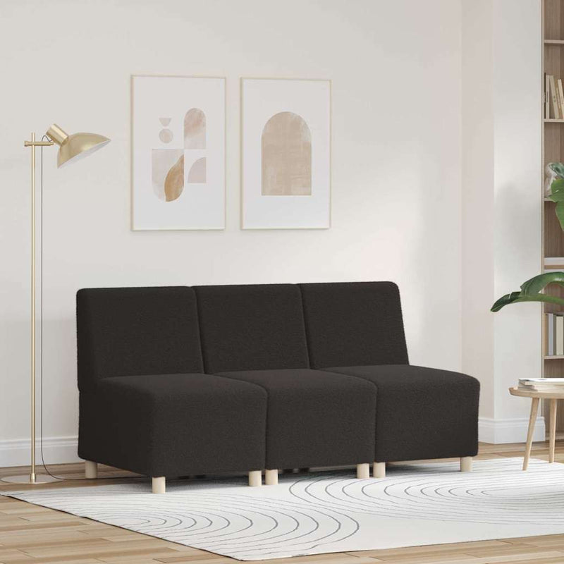 vidaXL Karfa Nélküli Modularis Kanapé Egység 3 pcs Sötétszürke
