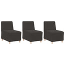 vidaXL Karfa Nélküli Modularis Kanapé Egység 3 pcs Sötétszürke