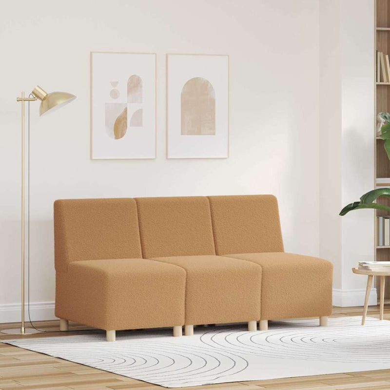 vidaXL Karfa Nélküli Modularis Kanapé Egység 3 pcs Bézs
