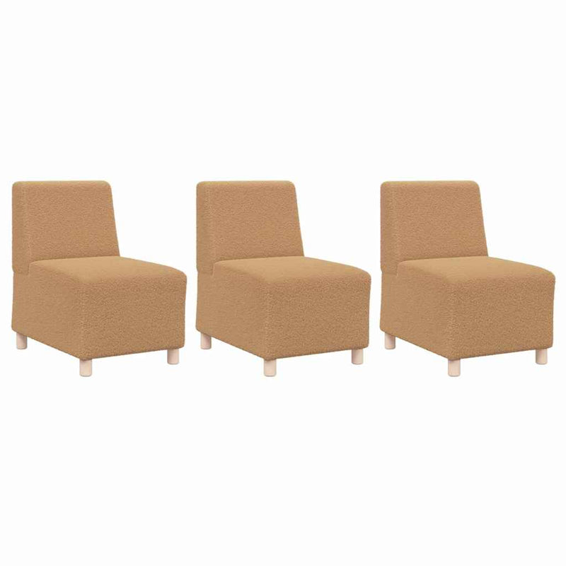 vidaXL Karfa Nélküli Modularis Kanapé Egység 3 pcs Bézs