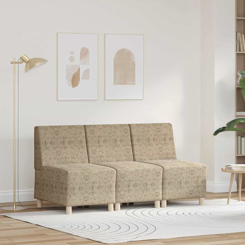 vidaXL Karfa Nélküli Modularis Kanapé Egység 3 pcs Világosszürke