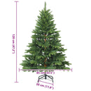 vidaXL Műanyag Hajtogatós Karácsonyfa Zöld 120 cm PVC, PE és acél