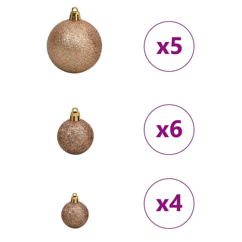 vidaXL Mesterséges, előre világított karácsonyi fa Rózsaszín 150 cm