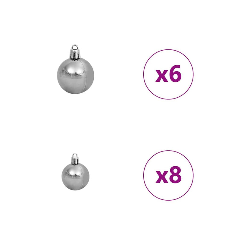 vidaXL Mesterséges, előre világított karácsonyi fa Rózsaszín 150 cm