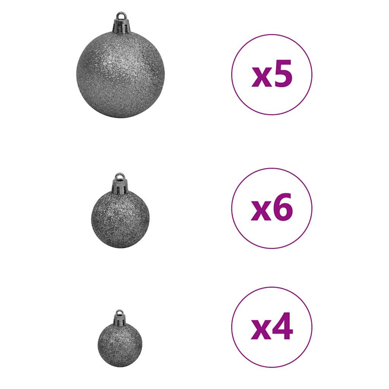 vidaXL Mesterséges, előre világított karácsonyi fa Rózsaszín 150 cm