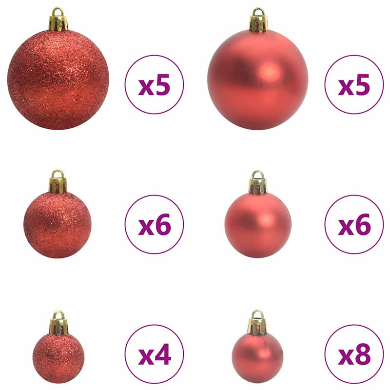 vidaXL Mesterséges, előre világított karácsonyi fa Rózsaszín 150 cm