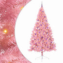 vidaXL Mesterséges, előre világított karácsonyi fa Rózsaszín 240 cm
